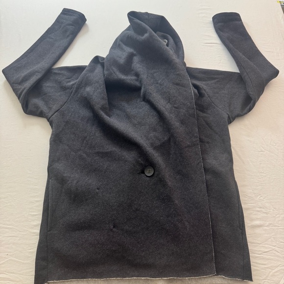 Sanctuary Charcoal Hooded Cape Jacket